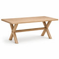 Table à manger en bois clair 200x90 cm