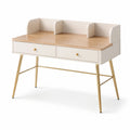 Bureau en bois et métal avec tiroirs