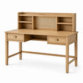 Bureau en bois de chêne avec étagères et tiroirs 120x60x90 cm